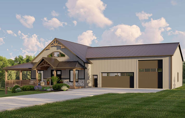 House Plan House Plan #28053 Angled Front Elevation