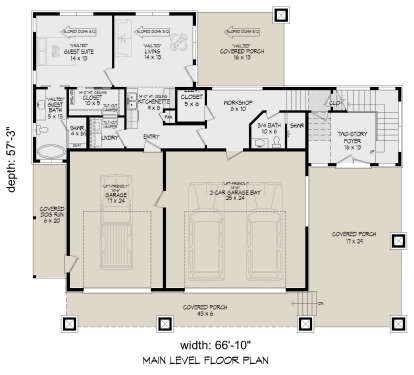 First Floor for House Plan #940-00668