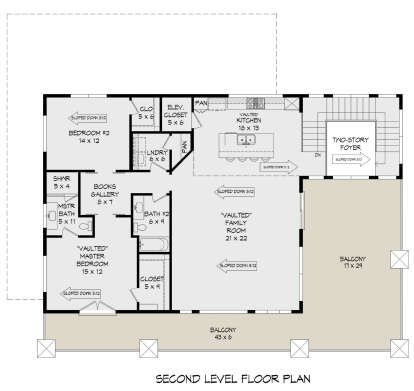 Second Floor for House Plan #940-00668