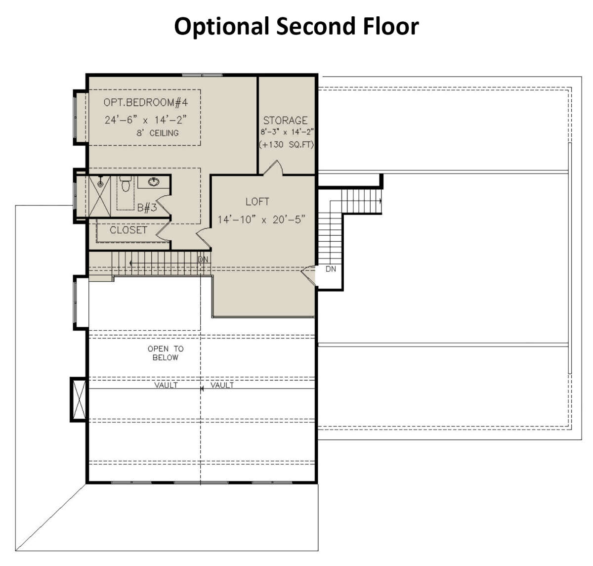 Optional Second Floor for House Plan #699-00345