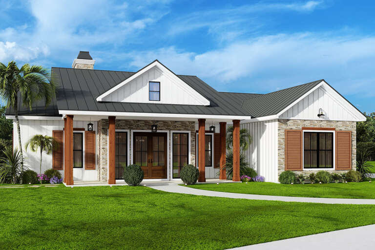 House Plan House Plan #28065 Angled Front Elevation