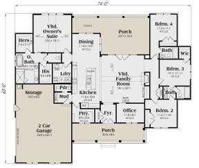 Main Floor  for House Plan #009-00316