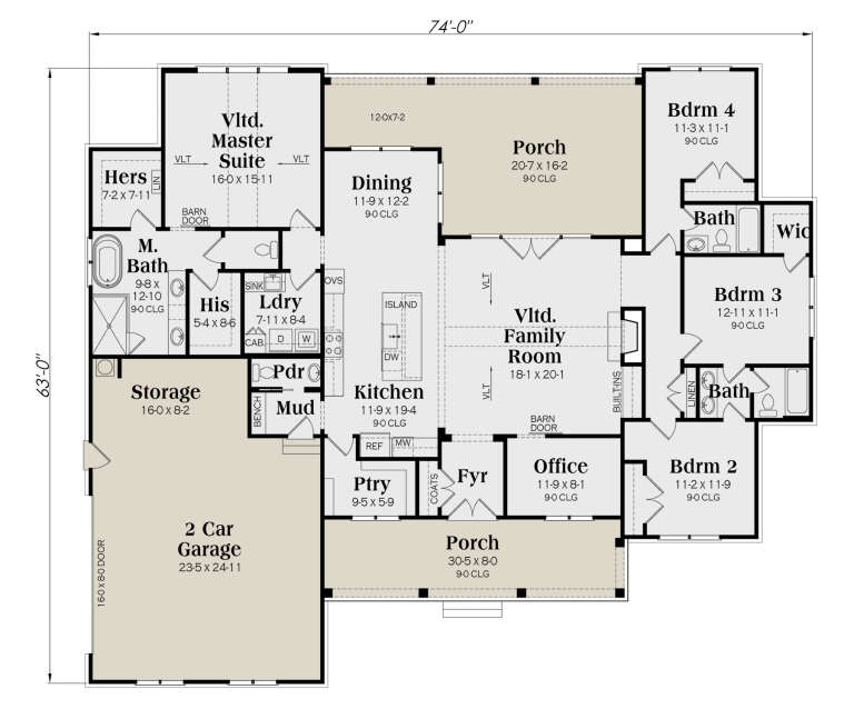 House Plan House Plan #28066 Drawing 1