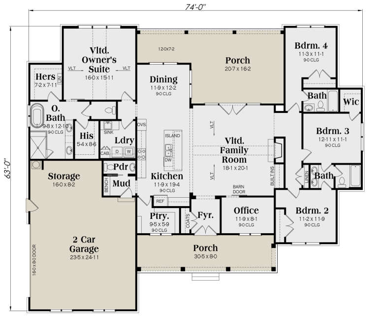 House Plan House Plan #28066 Drawing 1