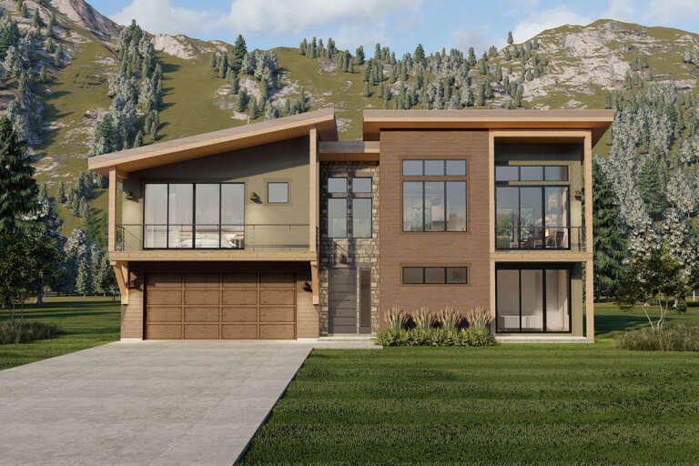 Contemporary House Plan #6422-00010 Elevation Photo