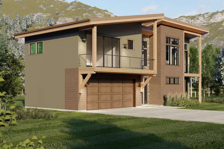 Contemporary House Plan #6422-00010 Elevation Photo