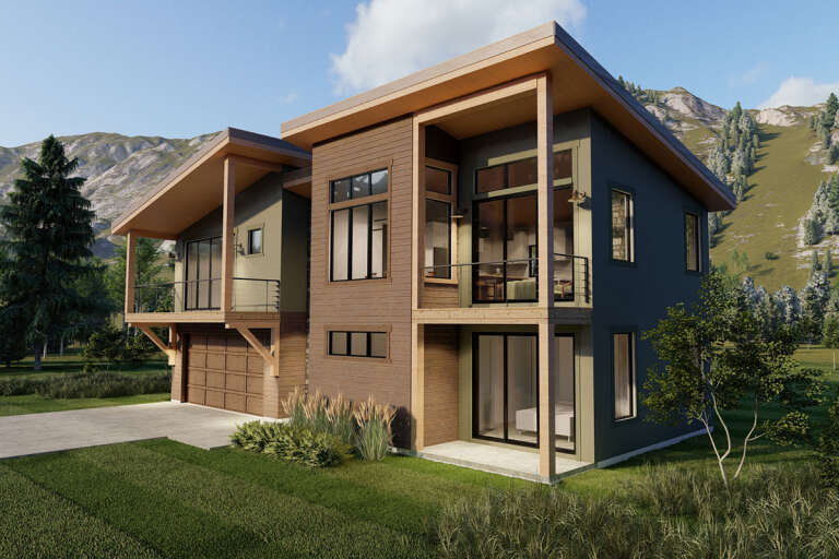 Contemporary House Plan #6422-00010 Elevation Photo