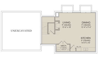 Basement for House Plan #6422-00010