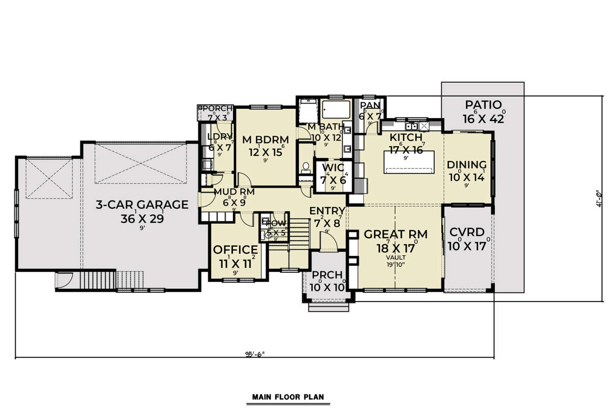 Main Floor  for House Plan #2464-00044