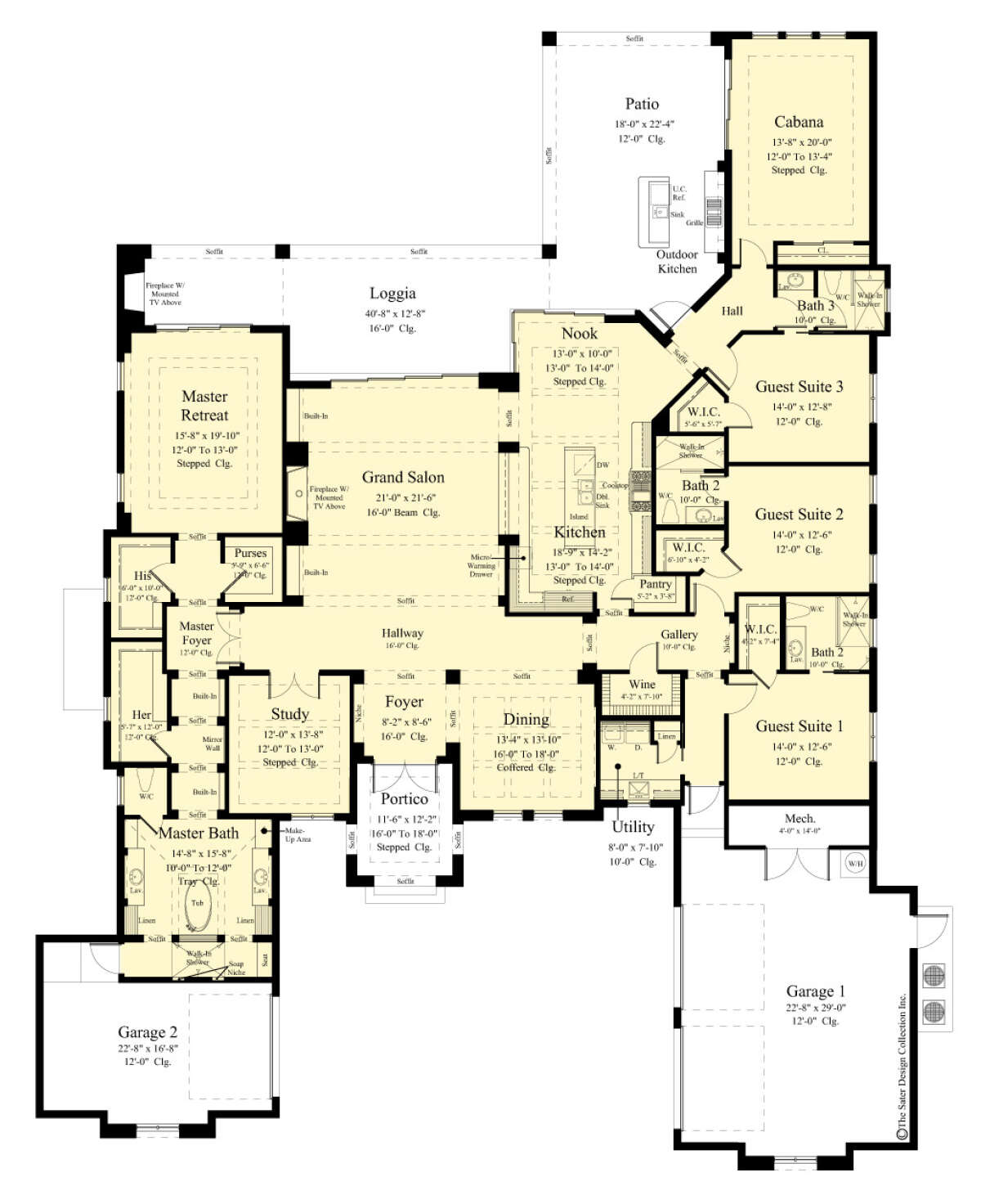 Contemporary Plan: 4,215 Square Feet, 4 Bedrooms, 4 Bathrooms - 8436-00106