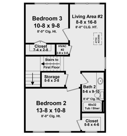 Second Floor for House Plan #348-00309