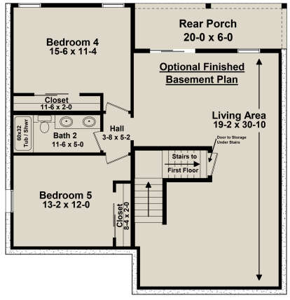 Basement for House Plan #348-00309