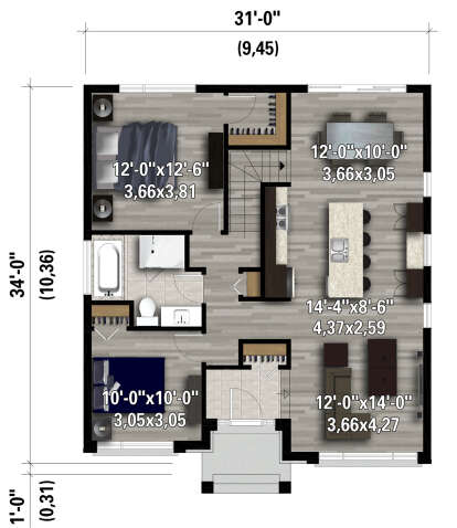 House Plan House Plan #28091 Drawing 1