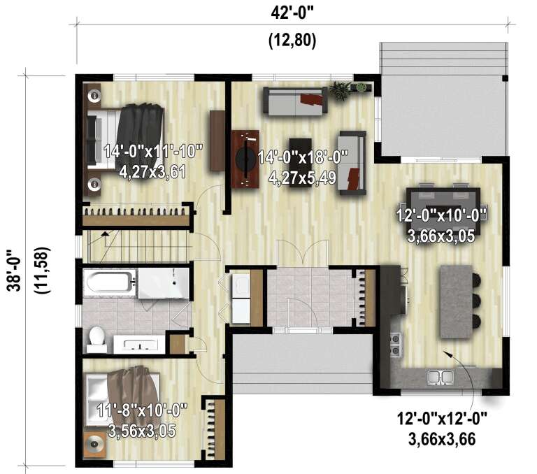 House Plan House Plan #28092 Drawing 1