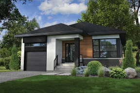 Modern House Plan #6146-00483 Elevation Photo