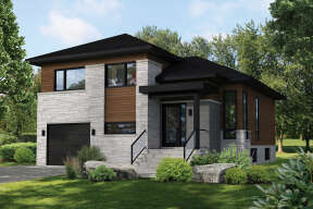 Modern House Plan #6146-00484 Elevation Photo