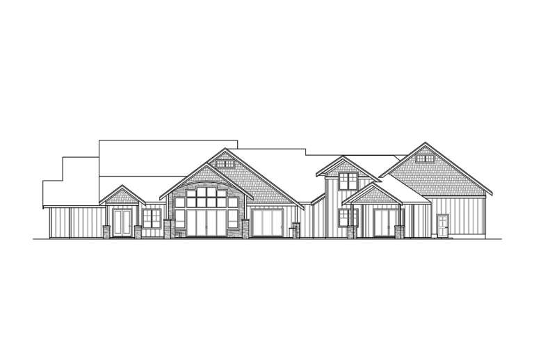 Craftsman House Plan #035-01036 Elevation Photo