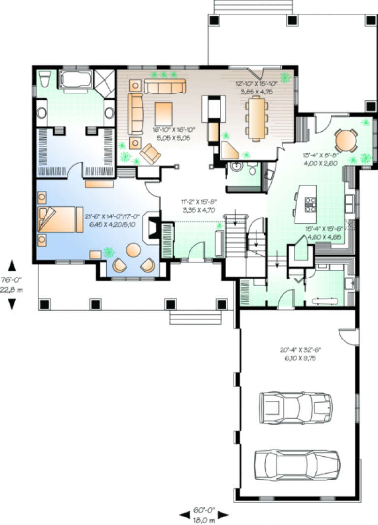 House Plan House Plan #281 Drawing 1