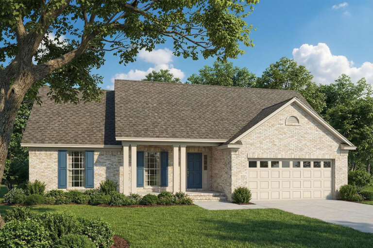 House Plan House Plan #2810 Angled Front Elevation