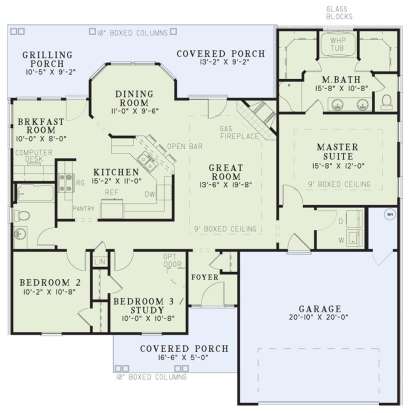 Main Floor for House Plan #110-00022
