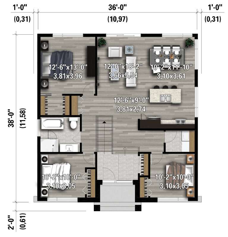 House Plan House Plan #28105 Drawing 1
