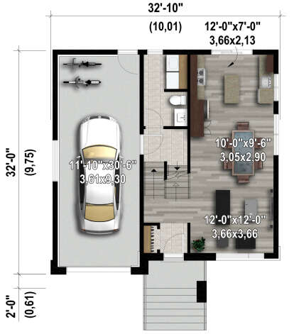 First Floor for House Plan #6146-00489