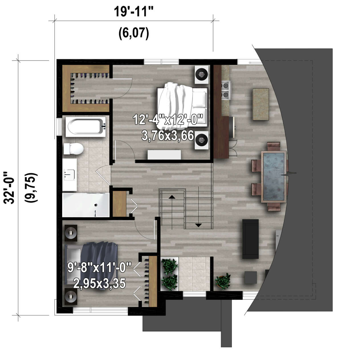 Contemporary Plan - 1,112 Square Feet, 2 Bedrooms, 1.5 Bathrooms ...