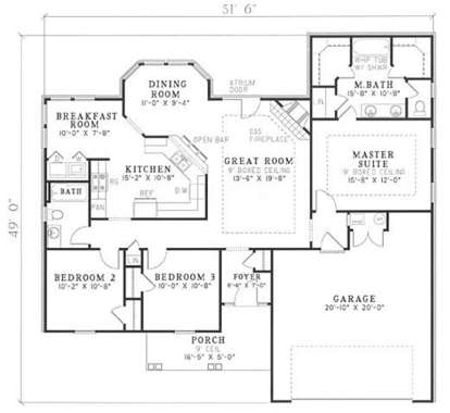 Main Floor for House Plan #110-00023