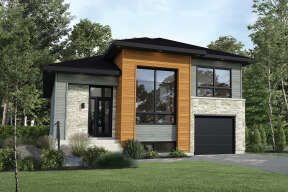 Modern House Plan #6146-00494 Elevation Photo