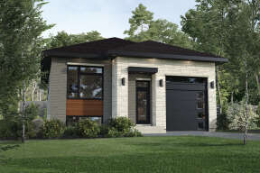 Modern House Plan #6146-00495 Elevation Photo