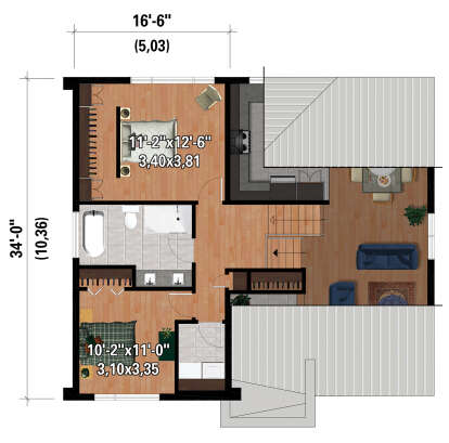Second Floor for House Plan #6146-00496