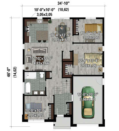 Main Floor  for House Plan #6146-00497