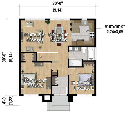 House Plan House Plan #28116 Drawing 1