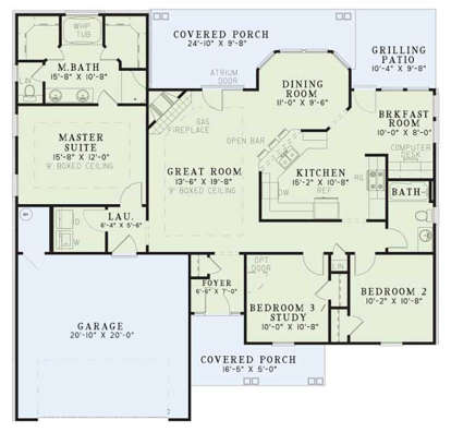 Main Floor for House Plan #110-00024