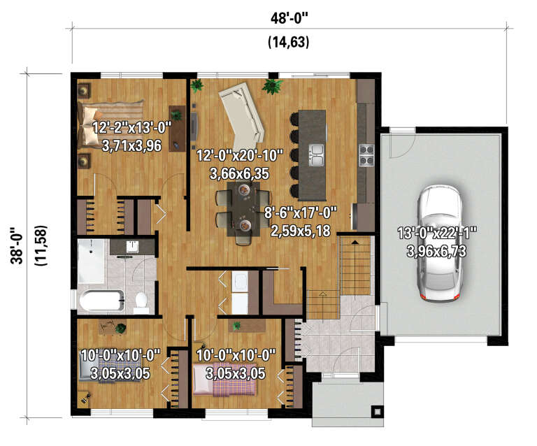 House Plan House Plan #28121 Drawing 1