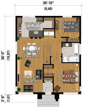 Main Floor  for House Plan #6146-00502