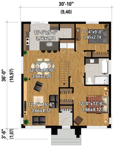 House Plan House Plan #28123 Drawing 1