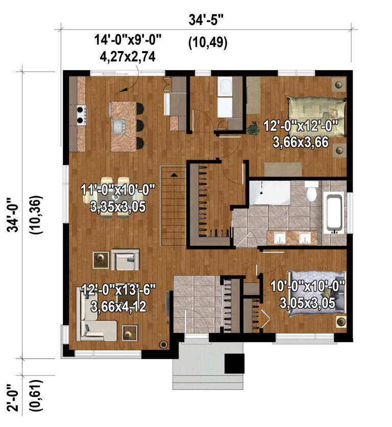 House Plan House Plan #28124 Drawing 1