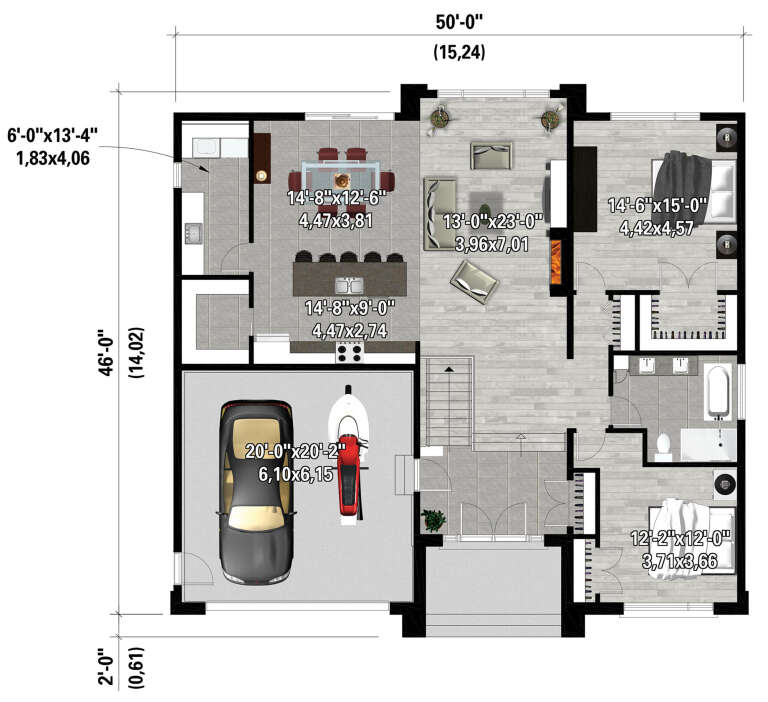 House Plan House Plan #28126 Drawing 1