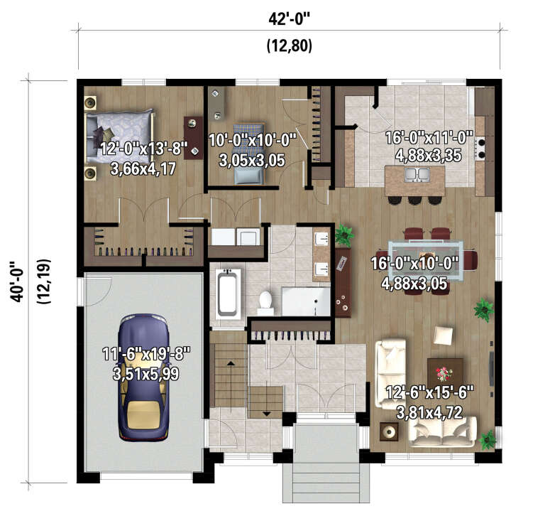 House Plan House Plan #28127 Drawing 1