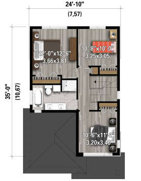 Second Floor for House Plan #6146-00507