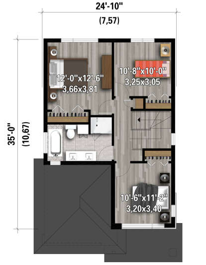 Second Floor for House Plan #6146-00507