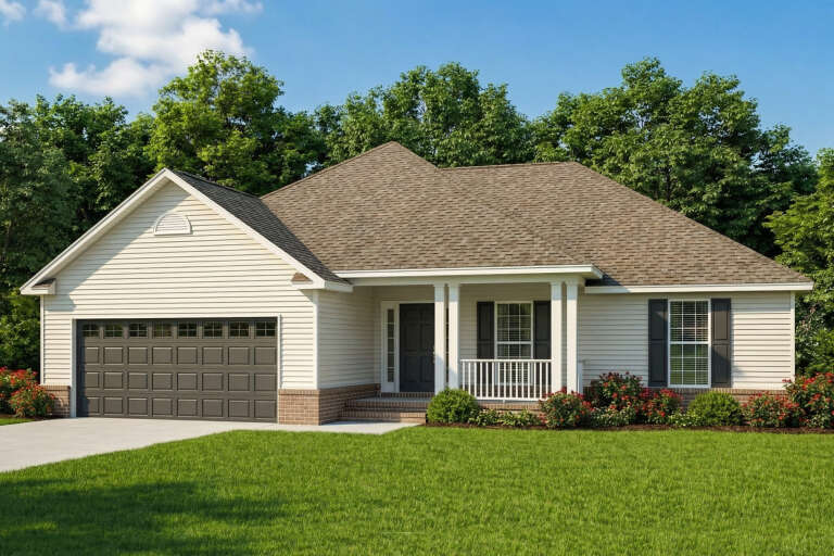 House Plan House Plan #2813 Angled Front Elevation