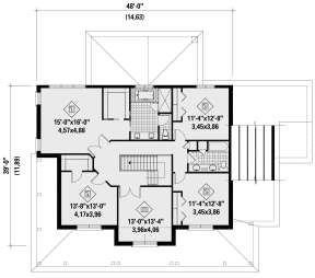 Second Floor for House Plan #6146-00509