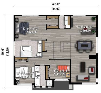 Second Floor for House Plan #6146-00510