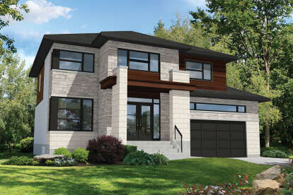Modern House Plan #6146-00511 Elevation Photo