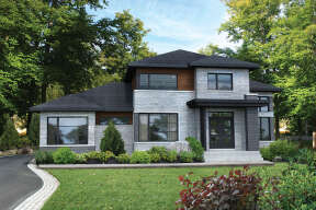 Modern House Plan #6146-00513 Elevation Photo