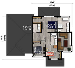 Second Floor for House Plan #6146-00513