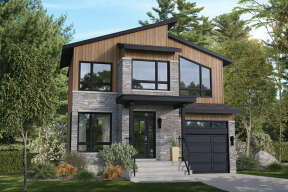Contemporary House Plan #6146-00514 Elevation Photo