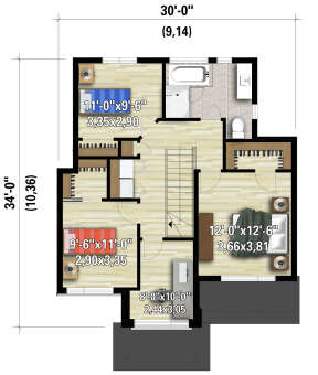Second Floor for House Plan #6146-00514